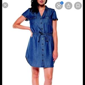 EUC medium blue chambray dress